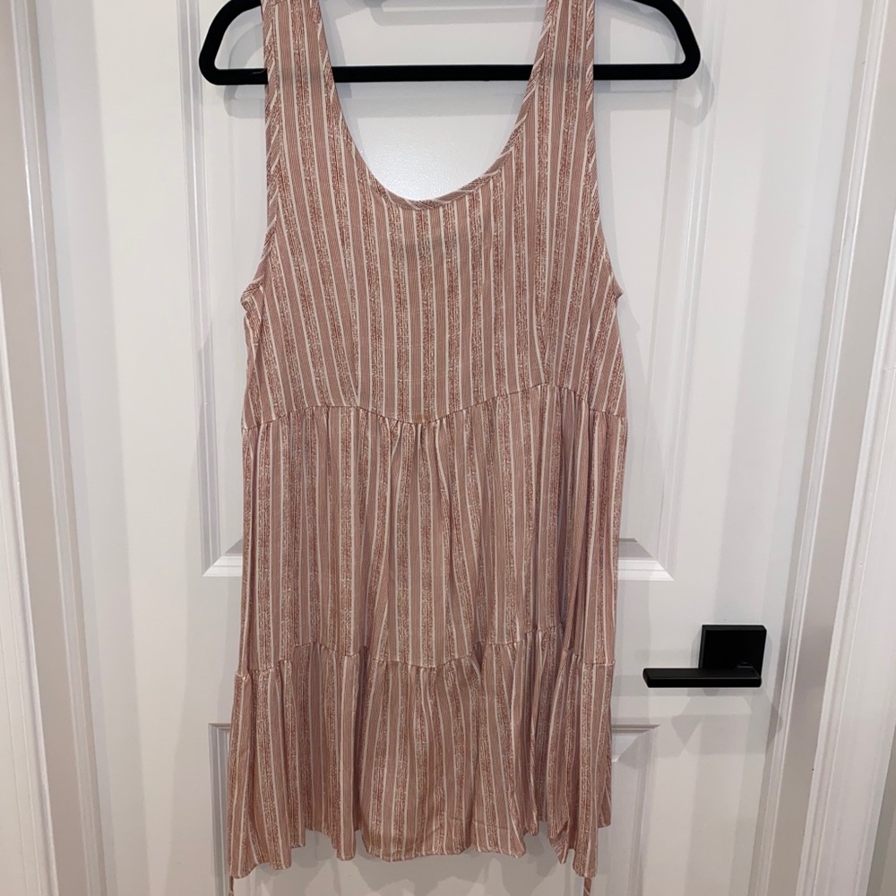 Mauve & Cream Woven Dress